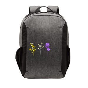 Cute Nonbinary Flowers Lgbtq Pride Floral Lgbt Nonbinary Cute Gift Vector Backpack