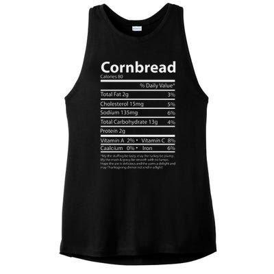 Cornbread Nutrition Facts Funny Thanksgiving Food Ladies PosiCharge Tri-Blend Wicking Tank