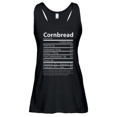 Cornbread Nutrition Facts Funny Thanksgiving Food Ladies Essential Flowy Tank