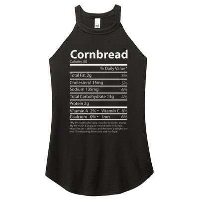 Cornbread Nutrition Facts Funny Thanksgiving Food Women's Perfect Tri Rocker Tank