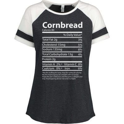 Cornbread Nutrition Facts Funny Thanksgiving Food Enza Ladies Jersey Colorblock Tee