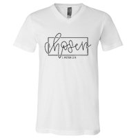 Chosen Not Forsaken Christian Apparel Clothing V-Neck T-Shirt