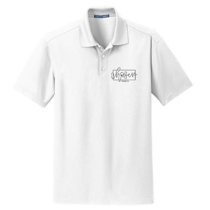 Chosen Not Forsaken Christian Apparel Clothing Dry Zone Grid Polo