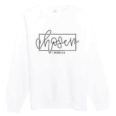 Chosen Not Forsaken Christian Apparel Clothing Premium Crewneck Sweatshirt