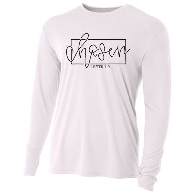 Chosen Not Forsaken Christian Apparel Clothing Cooling Performance Long Sleeve Crew