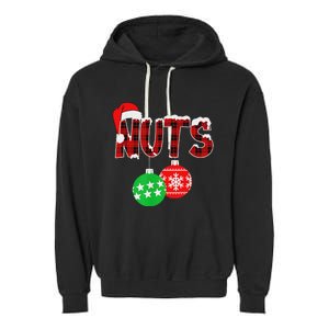 Chest Nuts Funny Matching Chestnuts Christmas Couples Nuts Garment-Dyed Fleece Hoodie