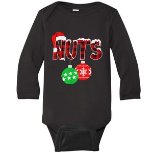 Chest Nuts Funny Matching Chestnuts Christmas Couples Nuts Baby Long Sleeve Bodysuit