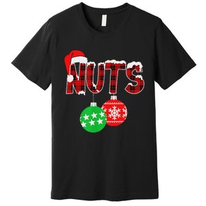 Chest Nuts Funny Matching Chestnuts Christmas Couples Nuts Premium T-Shirt