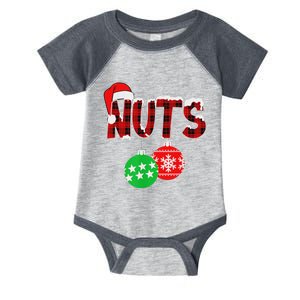 Chest Nuts Funny Matching Chestnuts Christmas Couples Nuts Infant Baby Jersey Bodysuit