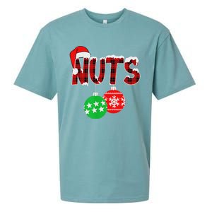 Chest Nuts Funny Matching Chestnuts Christmas Couples Nuts Sueded Cloud Jersey T-Shirt