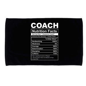 Coach Nutrition Facts Funny Microfiber Hand Towel