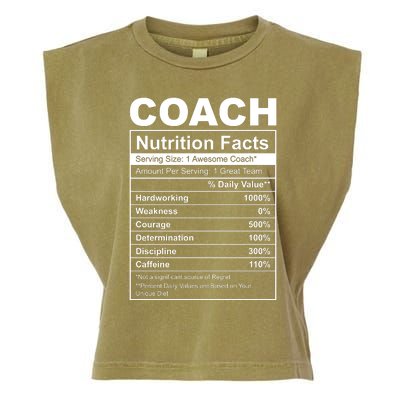 Coach Nutrition Facts Funny Garment-Dyed Women's Muscle Tee