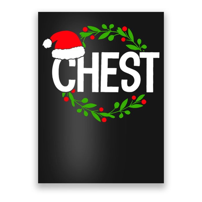 Chest Nuts Funny Matching Chestnuts Christmas Couples Nuts Poster