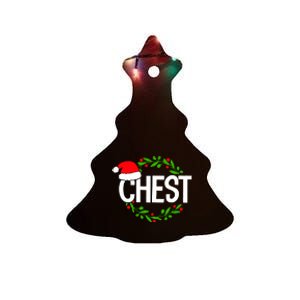 Chest Nuts Funny Matching Chestnuts Christmas Couples Nuts Ceramic Tree Ornament