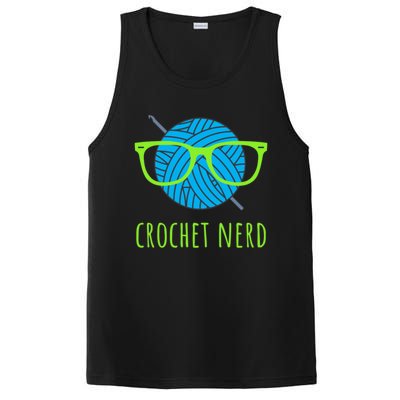 Crochet Nerd Funny Grandma Mom Crocheting Yarn Lover Gift PosiCharge Competitor Tank