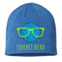 Crochet Nerd Funny Grandma Mom Crocheting Yarn Lover Gift Sustainable Beanie