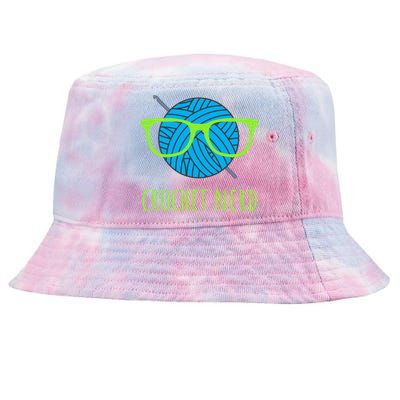 Crochet Nerd Funny Grandma Mom Crocheting Yarn Lover Gift Tie-Dyed Bucket Hat