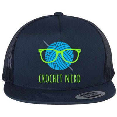 Crochet Nerd Funny Grandma Mom Crocheting Yarn Lover Gift Flat Bill Trucker Hat