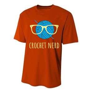 Crochet Nerd Funny Grandma Mom Crocheting Yarn Lover Gift Performance Sprint T-Shirt