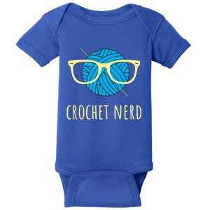 Crochet Nerd Funny Grandma Mom Crocheting Yarn Lover Gift Baby Bodysuit