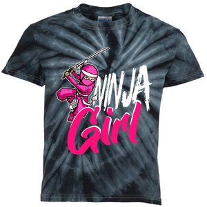 Cute Ninja Fighter Costume Ninja Kids Tie-Dye T-Shirt