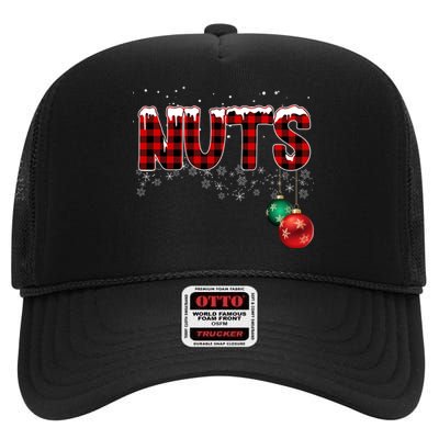 Chest Nuts Funny Matching Chestnuts Christmas Couples High Crown Mesh Back Trucker Hat