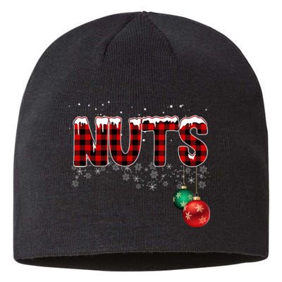 Chest Nuts Funny Matching Chestnuts Christmas Couples Sustainable Beanie