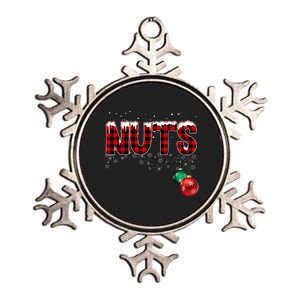 Chest Nuts Funny Matching Chestnuts Christmas Couples Metallic Star Ornament