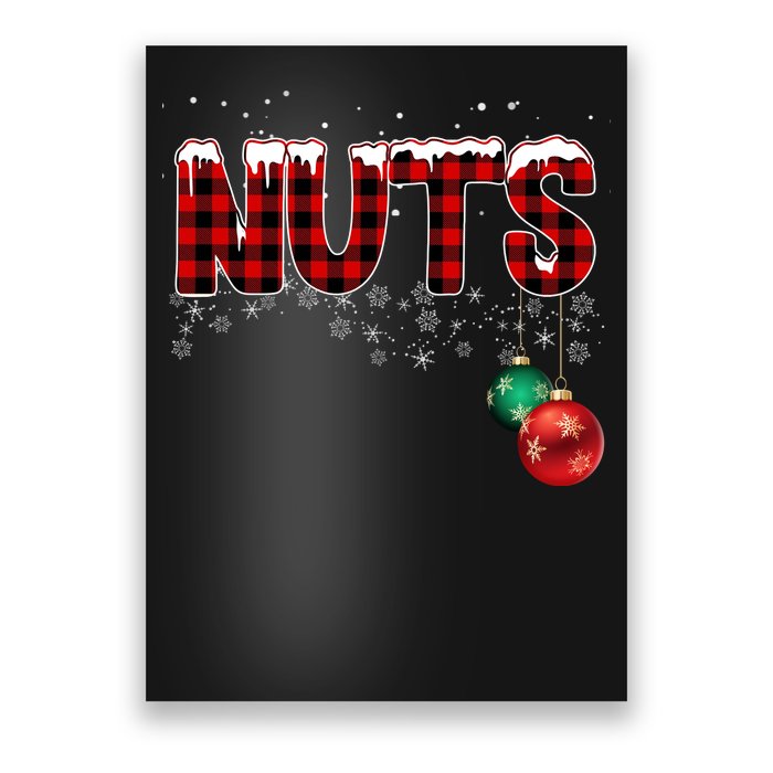 Chest Nuts Funny Matching Chestnuts Christmas Couples Poster