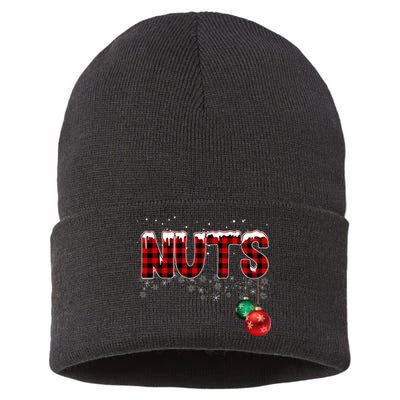 Chest Nuts Funny Matching Chestnuts Christmas Couples Sustainable Knit Beanie