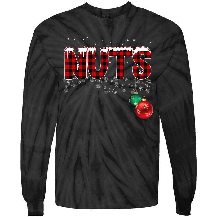 Chest Nuts Funny Matching Chestnuts Christmas Couples Tie-Dye Long Sleeve Shirt