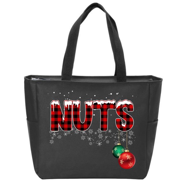 Chest Nuts Funny Matching Chestnuts Christmas Couples Zip Tote Bag