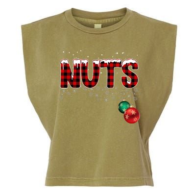 Chest Nuts Funny Matching Chestnuts Christmas Couples Garment-Dyed Women's Muscle Tee