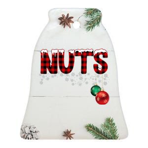 Chest Nuts Funny Matching Chestnuts Christmas Couples Ceramic Bell Ornament