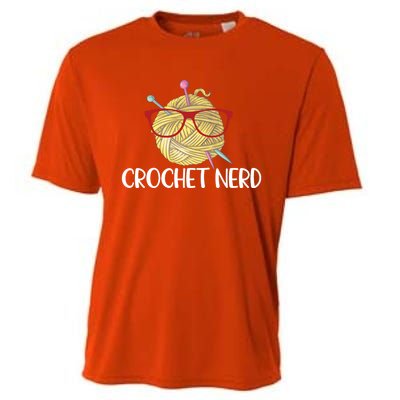 Crochet Nerd Funny Grandma Mom Crocheting Yarn Lover Gift Cooling Performance Crew T-Shirt