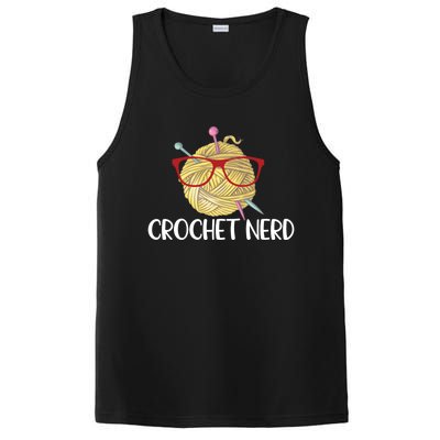 Crochet Nerd Funny Grandma Mom Crocheting Yarn Lover Gift PosiCharge Competitor Tank