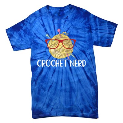 Crochet Nerd Funny Grandma Mom Crocheting Yarn Lover Gift Tie-Dye T-Shirt