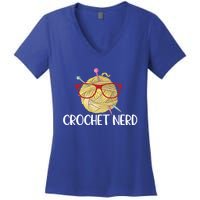 Crochet Nerd Funny Grandma Mom Crocheting Yarn Lover Gift Women's V-Neck T-Shirt