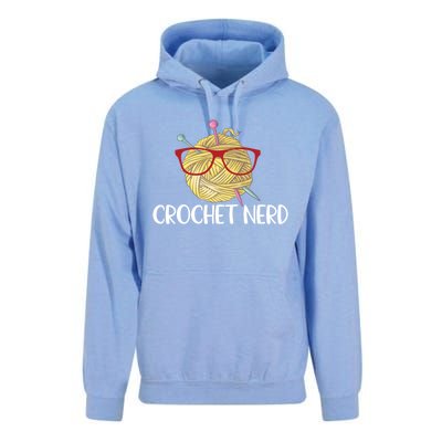 Crochet Nerd Funny Grandma Mom Crocheting Yarn Lover Gift Unisex Surf Hoodie