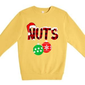 Chest Nuts Funny Matching Chestnuts Christmas Couples Nuts Premium Crewneck Sweatshirt