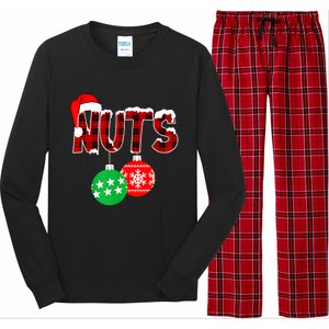 Chest Nuts Funny Matching Chestnuts Christmas Couples Nuts Long Sleeve Pajama Set