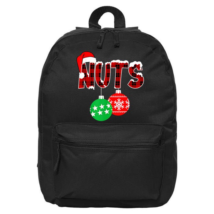 Chest Nuts Funny Matching Chestnuts Christmas Couples Nuts 16 in Basic Backpack