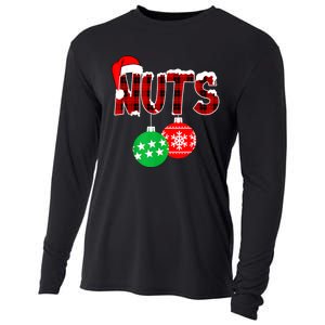 Chest Nuts Funny Matching Chestnuts Christmas Couples Nuts Cooling Performance Long Sleeve Crew