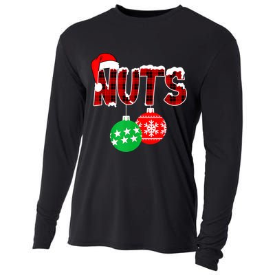 Chest Nuts Funny Matching Chestnuts Christmas Couples Nuts Cooling Performance Long Sleeve Crew