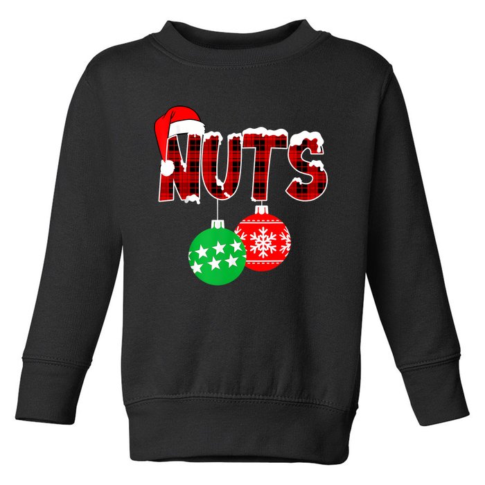 Chest Nuts Funny Matching Chestnuts Christmas Couples Nuts Toddler Sweatshirt