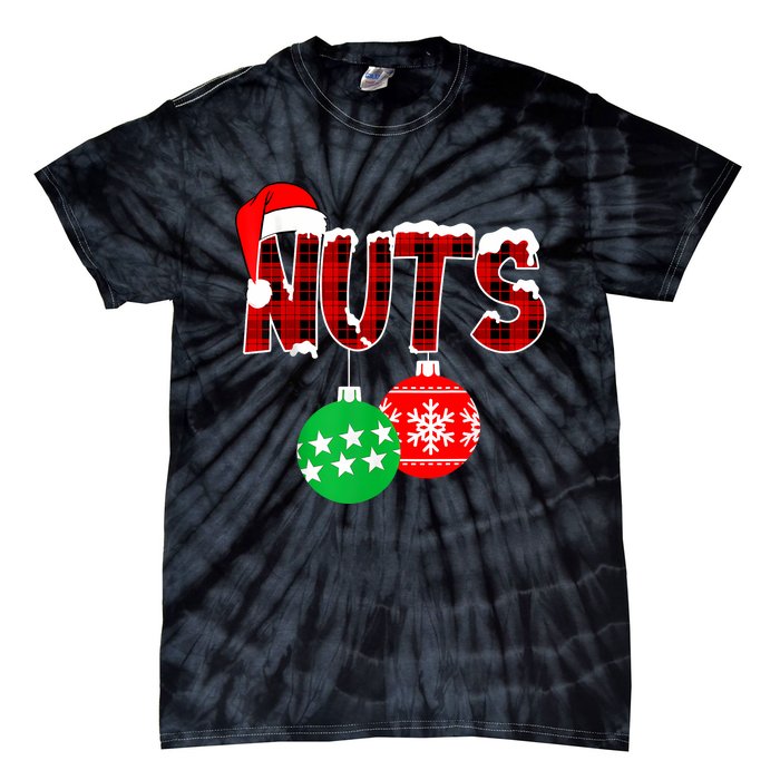 Chest Nuts Funny Matching Chestnuts Christmas Couples Nuts Tie-Dye T-Shirt