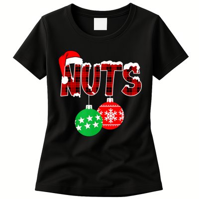 Chest Nuts Funny Matching Chestnuts Christmas Couples Nuts Womens T-Shirt