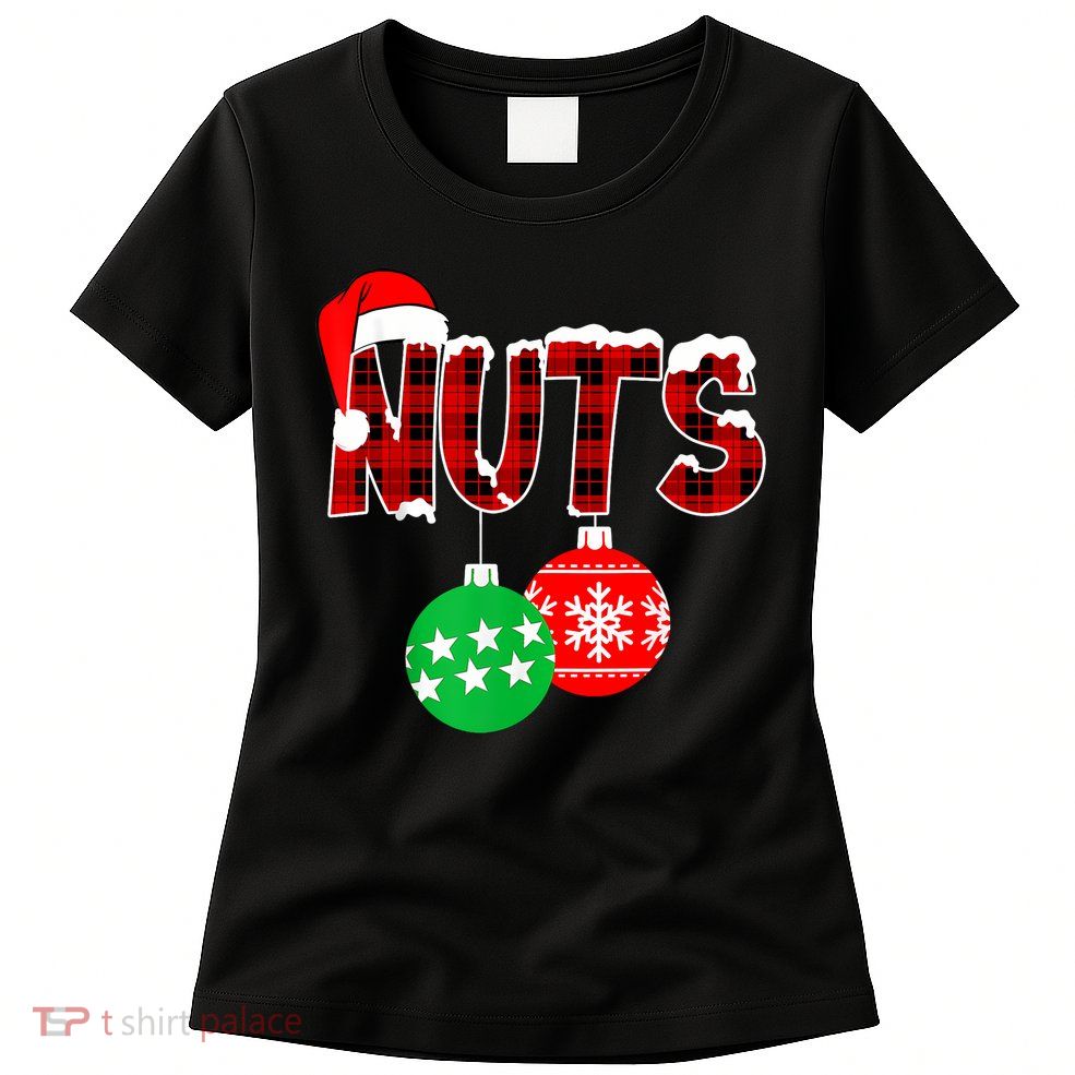 Chest Nuts Funny Matching Chestnuts Christmas Couples Nuts Womens T-Shirt