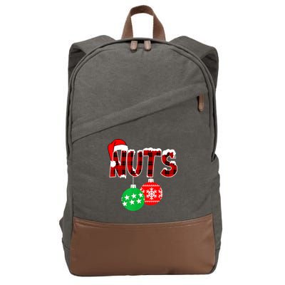 Chest Nuts Funny Matching Chestnuts Christmas Couples Nuts Cotton Canvas Backpack