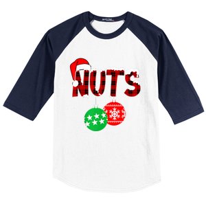 Chest Nuts Funny Matching Chestnuts Christmas Couples Nuts Baseball Sleeve Shirt